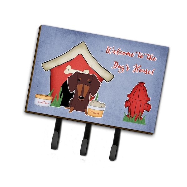 Jensendistributionservices Dog House Collection Dachshund Chocolate Leash or Key Holder - MI1706630