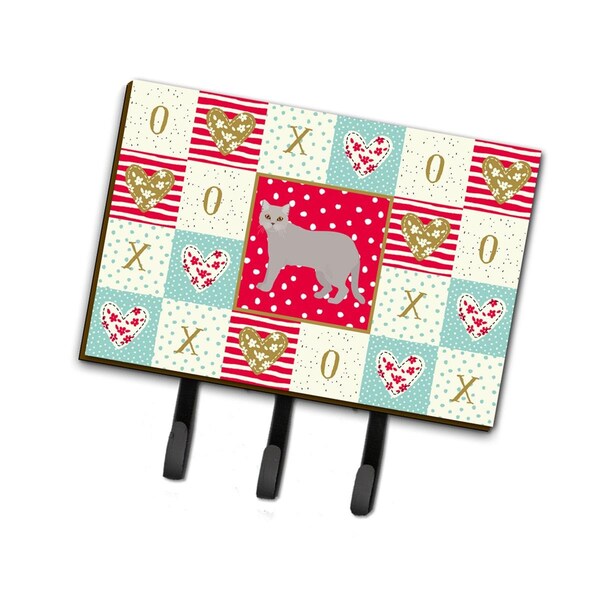 Carolines Treasures 6 x 2 x 9 in. British Semi Longhair Cat Love Leash or Key Holder - CK5567TH68