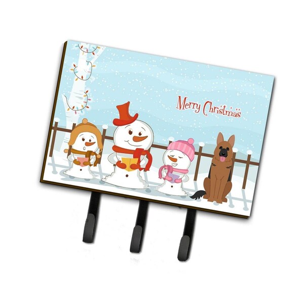 Jensendistributionservices Merry Christmas Carolers German Shepherd Leash or Key Holder - MI2100698
