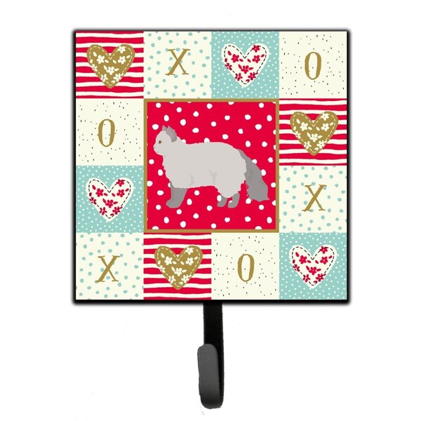 Carolines Treasures 4.25 x 1 x 7 in. Selkirk Rex No.2 Cat Love Leash or Key Holder - CK5702SH4