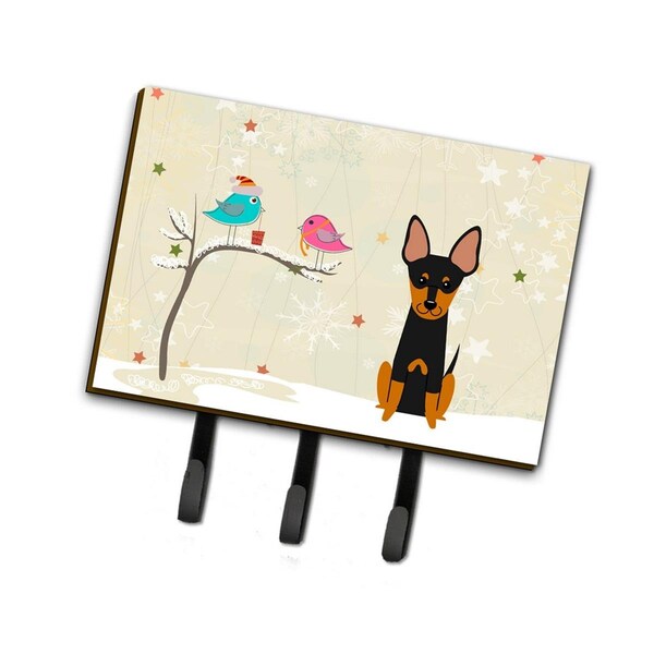 Jensendistributionservices Christmas Presents Between Friends English Toy Terrier Leash or Key Holder - MI1711650