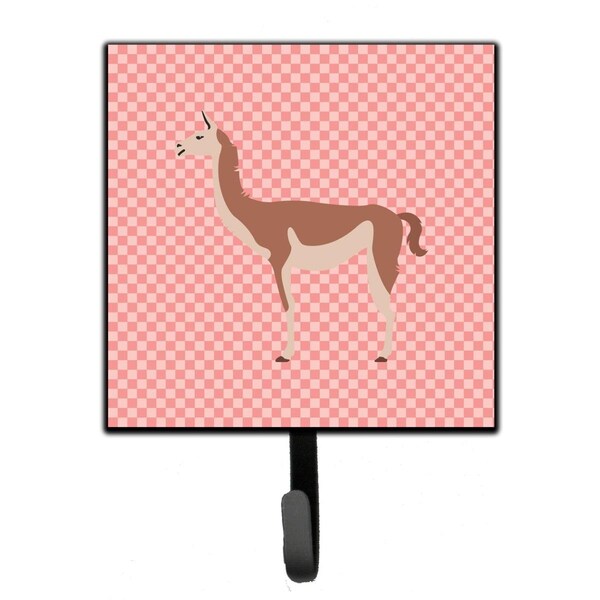 Carolines Treasures Guanaco Pink Check Leash or Key Holder - BB7921SH4