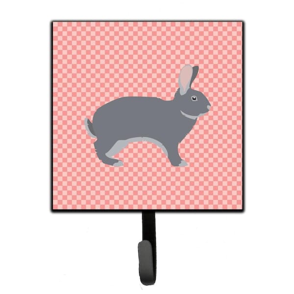 Micasa Giant Chinchilla Rabbit Pink Check Leash or Key Holder - MI627803