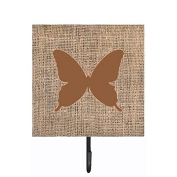 Micasa Butterfly Burlap and Brown Leash Or Key Holder - MI718692