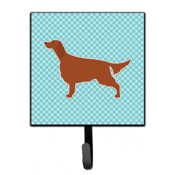 Micasa Irish Setter Checkerboard Blue Leash or Key Holder - MI227570