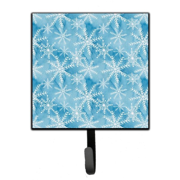 Jensendistributionservices Watercolor Snowflake on Blue Leash or Key Holder, 4.25 x 1 x 7 in. - MI1717064
