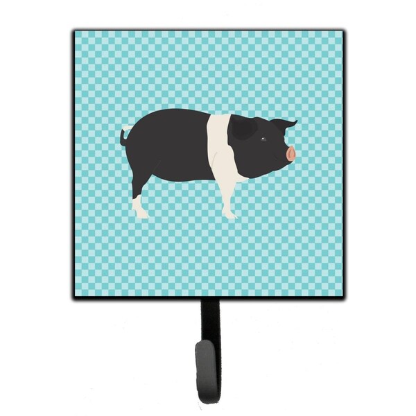 Jensendistributionservices Hampshire Pig Blue Check Leash or Key Holder - MI1710532
