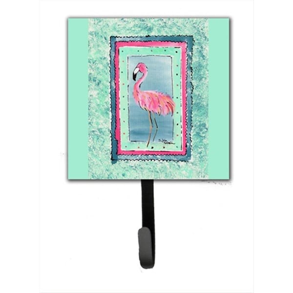 Jensendistributionservices 4.25 W x 7 H in. Bird - Flamingo Leash Holder Or Key Hook - MI2087170