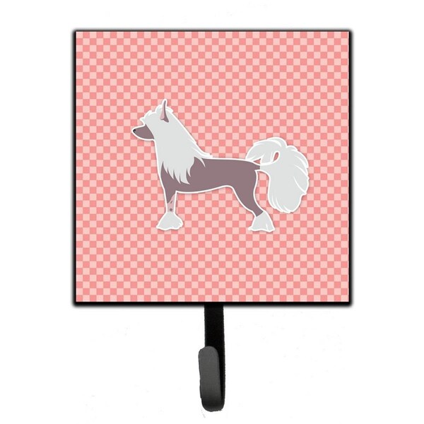 Micasa Chinese Crested Checkerboard Pink Leash or Key Holder - MI224190