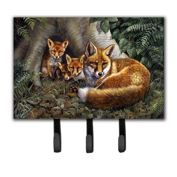 Jensendistributionservices A Family of Foxes at Home Leash or Key Holder - MI1719509
