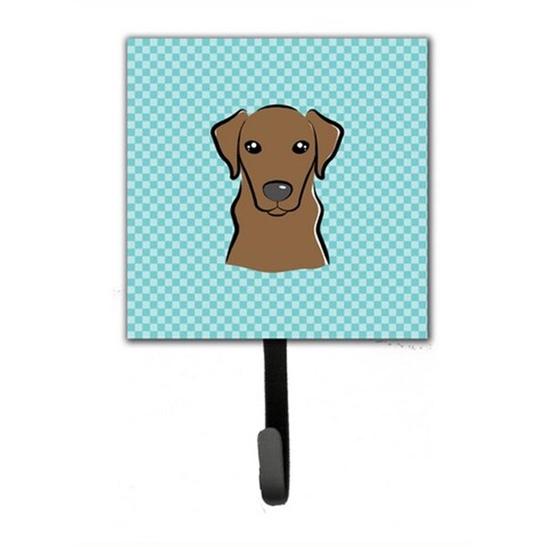 Jensendistributionservices Checkerboard Blue Chocolate Labrador Leash & Key Holder - MI1719957