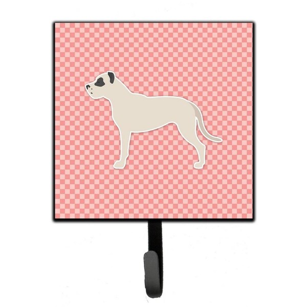 Micasa Dogo Argentino Checkerboard Pink Leash or Key Holder - MI224191