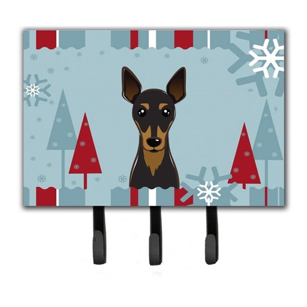 Jensendistributionservices Winter Holiday Min Pin Leash & Key Holder - MI1719478