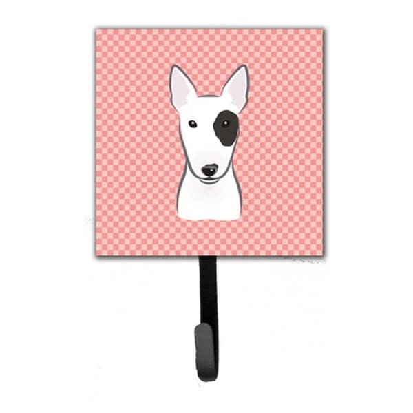 Micasa Checkerboard Pink Bull Terrier Leash & Key Holder - MI729827
