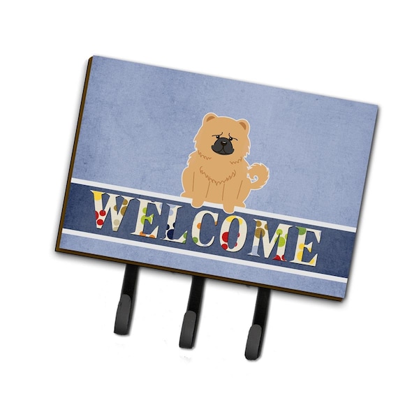 Carolines Treasures Chow Chow Cream Welcome Leash or Key Holder - BB5725TH68