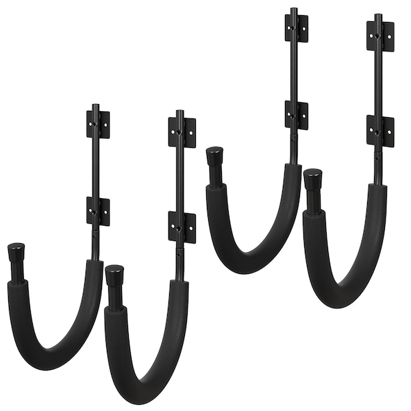 Rad Sportz Garage Hooks 4-Pack - Storage for Tools, Hoses, & Equipment with 100lb Capacity by, 4PK - 83-ST5254-2