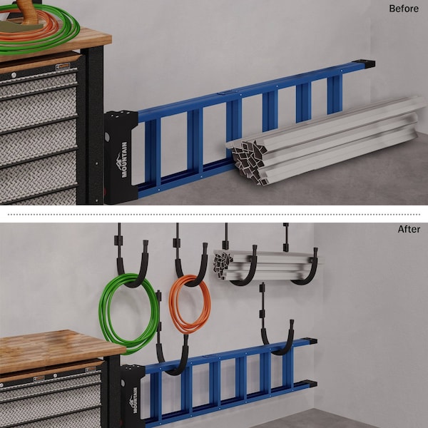 Rad Sportz Garage Hooks 4-Pack - Storage for Tools, Hoses, & Equipment with 100lb Capacity by, 4PK - 83-ST5254-2