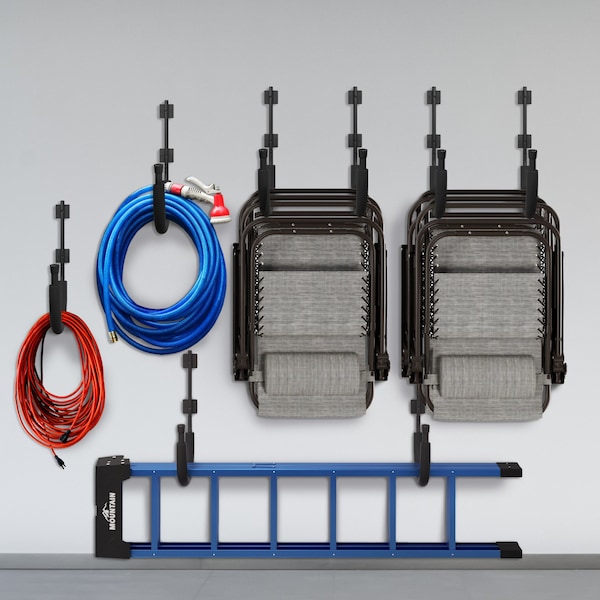 Rad Sportz Garage Hooks 4-Pack - Storage for Tools, Hoses, & Equipment with 100lb Capacity by, 4PK - 83-ST5254-2