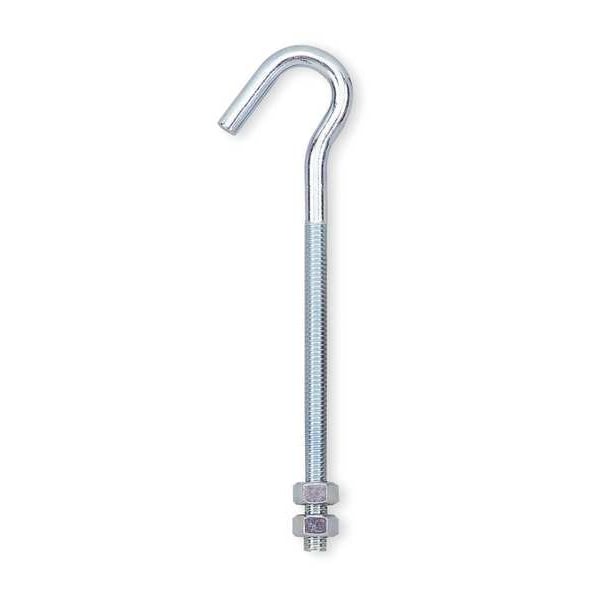 Zoro Select Hook Bolts, Steel, 6 Lx3 1/4 Hx3/4 In W - 1RCE2