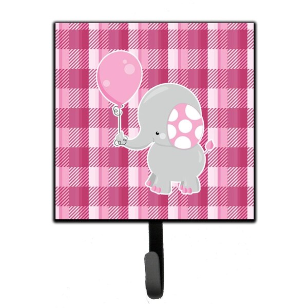 Jensendistributionservices Elephant With Pink Balloon Leash or Key Holder - MI1719355
