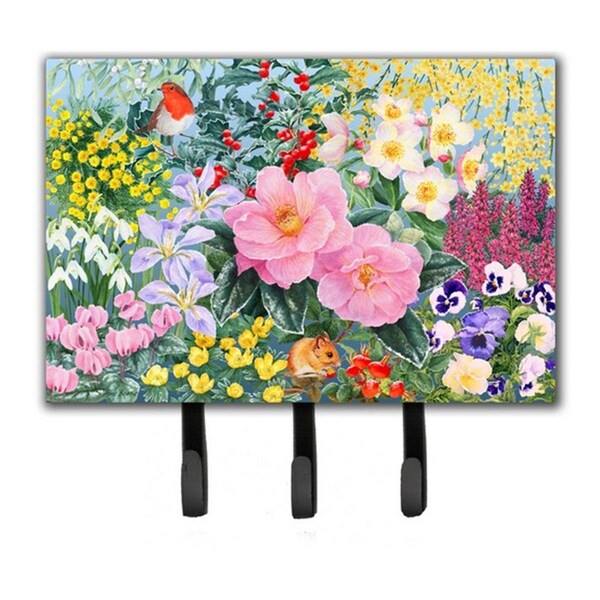 Jensendistributionservices Winter Floral by Anne Searle Leash or Key Holder - MI1725133
