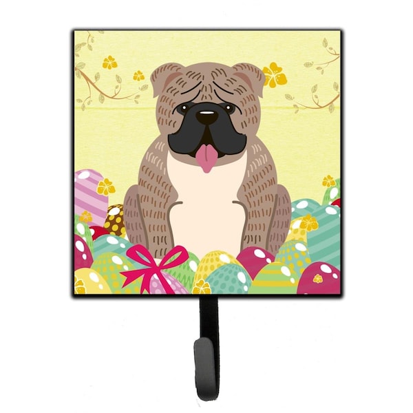 Jensendistributionservices Easter Eggs English Bulldog Grey Brindle Leash or Key Holder - MI1715411
