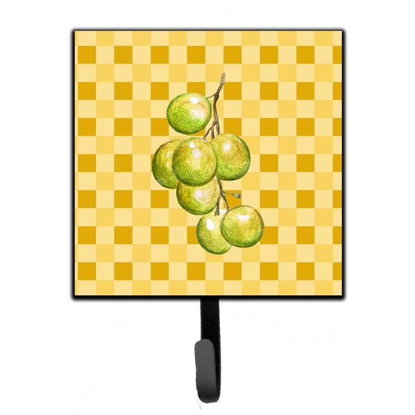Carolines Treasures White Grapes on Basketweave Leash or Key Holder - BB7226SH4