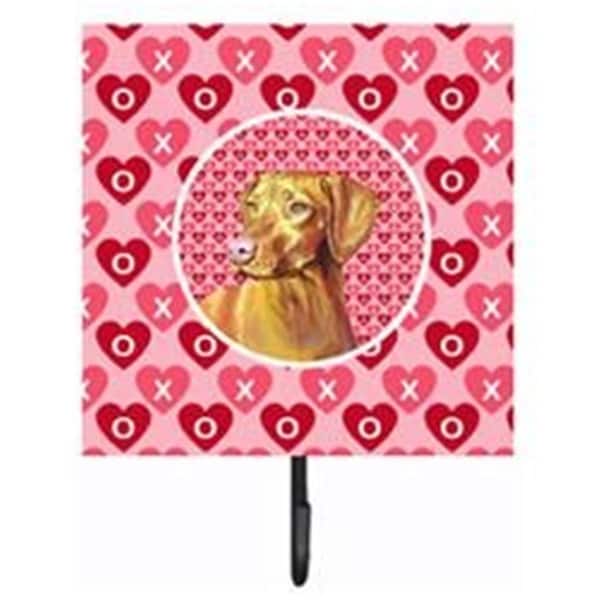 Jensendistributionservices 4.25 x 7 in. Vizsla Valentines Love and Hearts Leash Or Key Holder - MI1713552