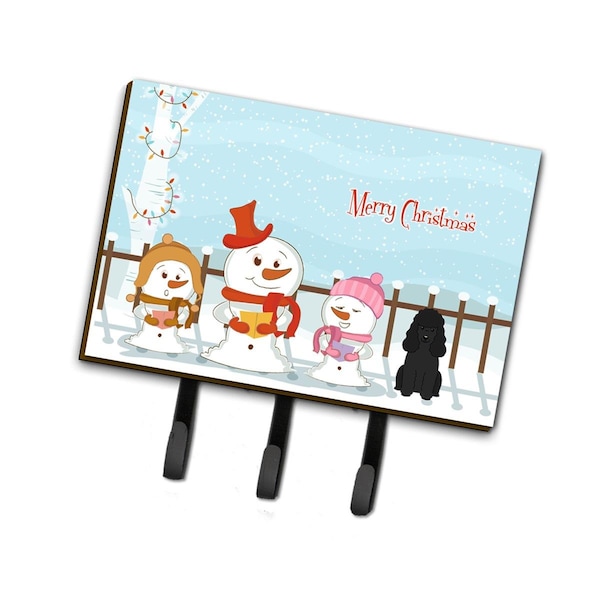 Carolines Treasures Merry Christmas Carolers Poodle Black Leash or Key Holder - BB2402TH68