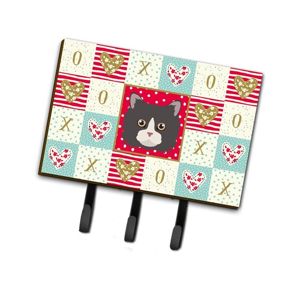 Carolines Treasures 6 x 2 x 9 in. Poodle Cat Love Leash or Key Holder - CK5150TH68