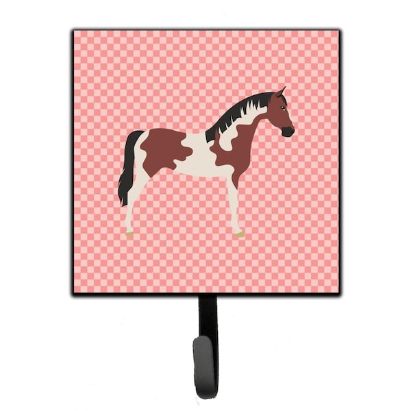 Carolines Treasures Pinto Horse Pink Check Leash or Key Holder - BB7907SH4