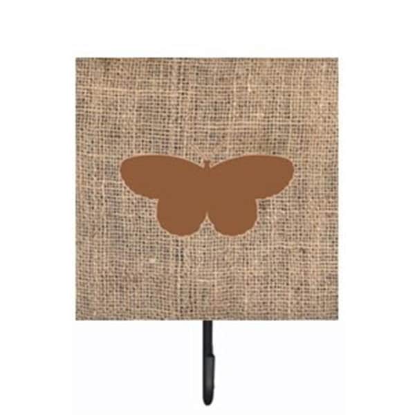 Carolines Treasures Butterfly Burlap and Brown Leash Or Key Holder - BB1052-BL-BN-SH4