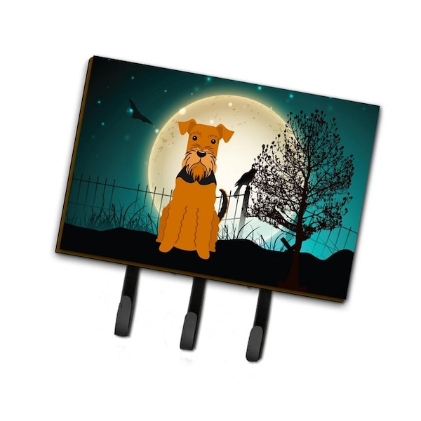 Carolines Treasures Halloween Scary Airedale Leash or Key Holder - BB2231TH68