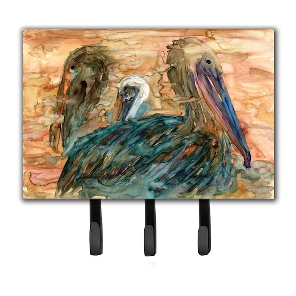 Carolines Treasures Abstract Pelicans Leash or Key Holder - 8977TH68