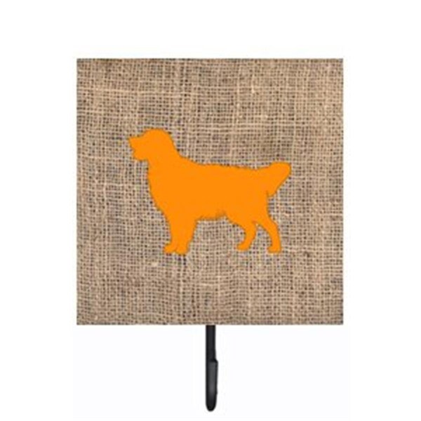 Carolines Treasures Golden Retriever Burlap and Orange Leash Or Key Holder - BB1085-BL-OR-SH4