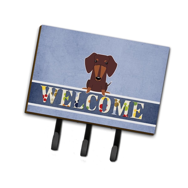 Carolines Treasures Dachshund Chocolate Welcome Leash or Key Holder - BB5712TH68