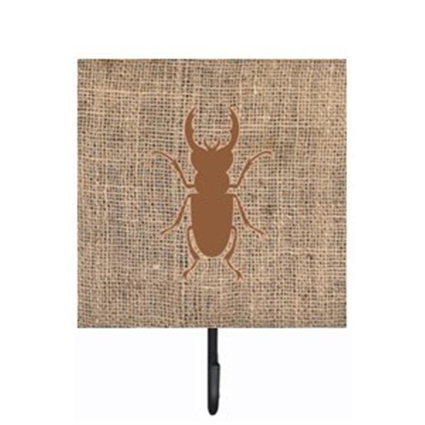 Carolines Treasures Beetle Burlap and Brown Leash Or Key Holder - BB1063-BL-BN-SH4