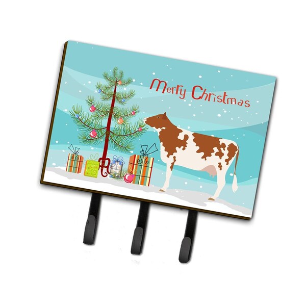 Carolines Treasures Ayrshire Cow Christmas Leash or Key Holder - BB9194TH68