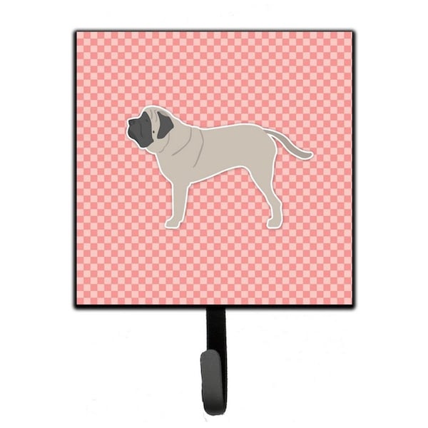 Micasa English Mastiff Checkerboard Pink Leash or Key Holder - MI230112