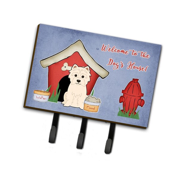 Carolines Treasures Dog House Collection Westie Leash or Key Holder - BB2796TH68