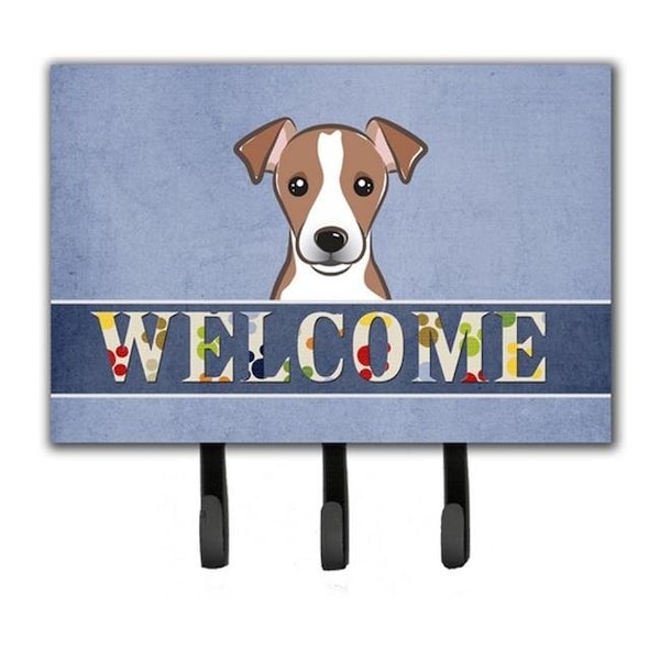 Carolines Treasures Carolines Treasures BB1446TH68 Jack Russell Terrier Welcome Leash & Key Holder - BB1446TH68