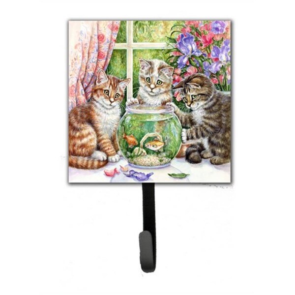 Micasa White Tabby by Debbie Cook Leash or Key Holder - MI254155