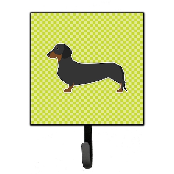 Micasa Dachshund Checkerboard Green Leash or Key Holder - MI712153