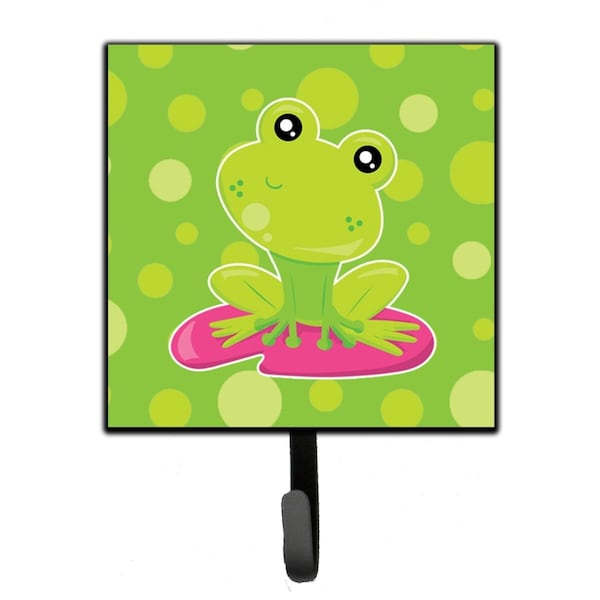 Jensendistributionservices Frog on Lily Pad Green Polkadots Leash or Key Holder - MI1721200