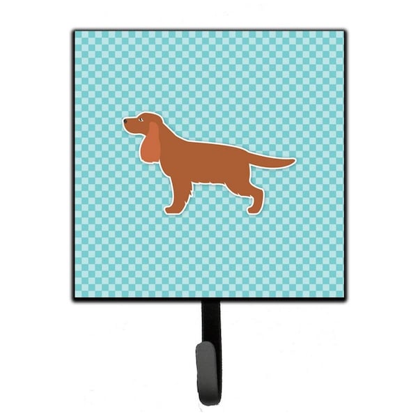 Carolines Treasures English Cocker Spaniel Checkerboard Blue Leash or Key Holder - BB3712SH4