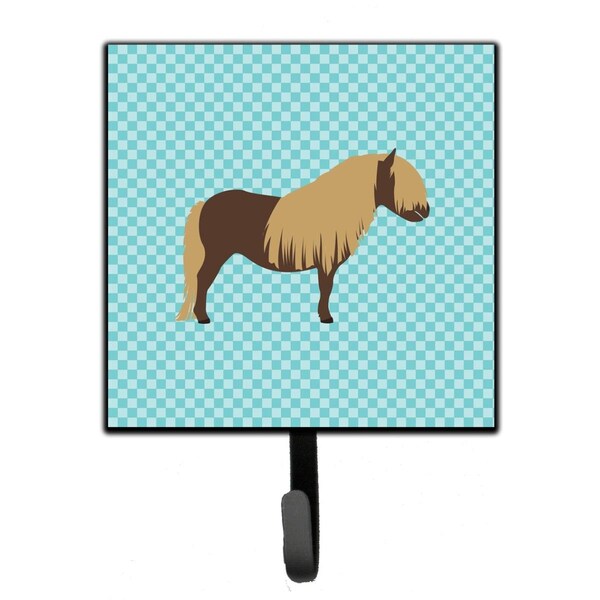 Carolines Treasures Shetland Pony Horse Blue Check Leash or Key Holder - BB8088SH4