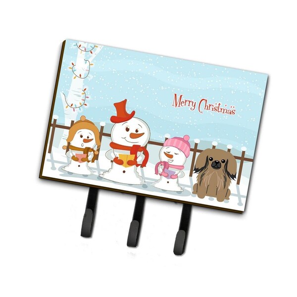 Carolines Treasures Merry Christmas Carolers Pekingnese Tan Leash or Key Holder - BB2433TH68