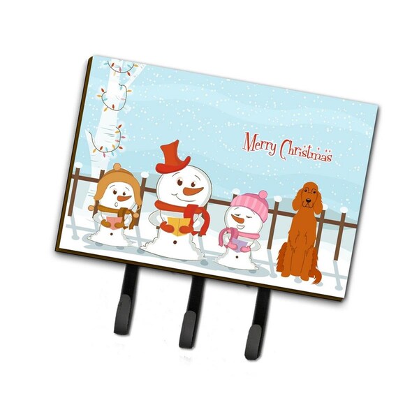 Carolines Treasures Merry Christmas Carolers Irish Setter Leash or Key Holder - BB2395TH68