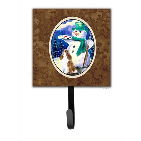 Jensendistributionservices Artist Snowman With Springer Spaniel Leash Holder Or Key Hook - MI1657516