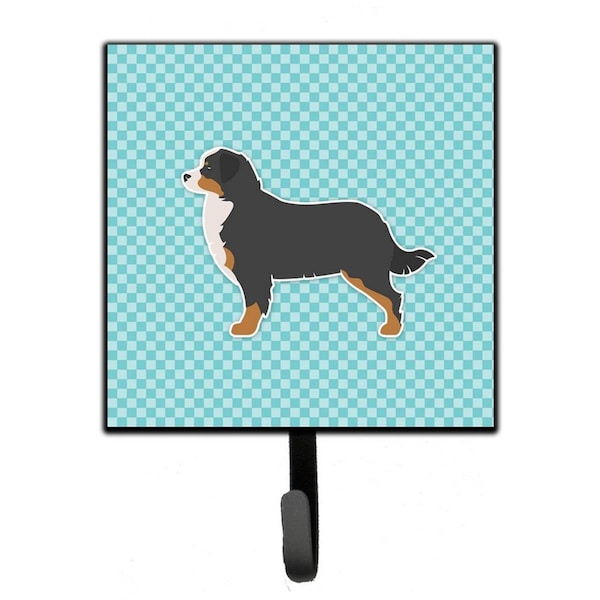 Carolines Treasures Bernese Mountain Dog Checkerboard Blue Leash or Key Holder - BB3719SH4